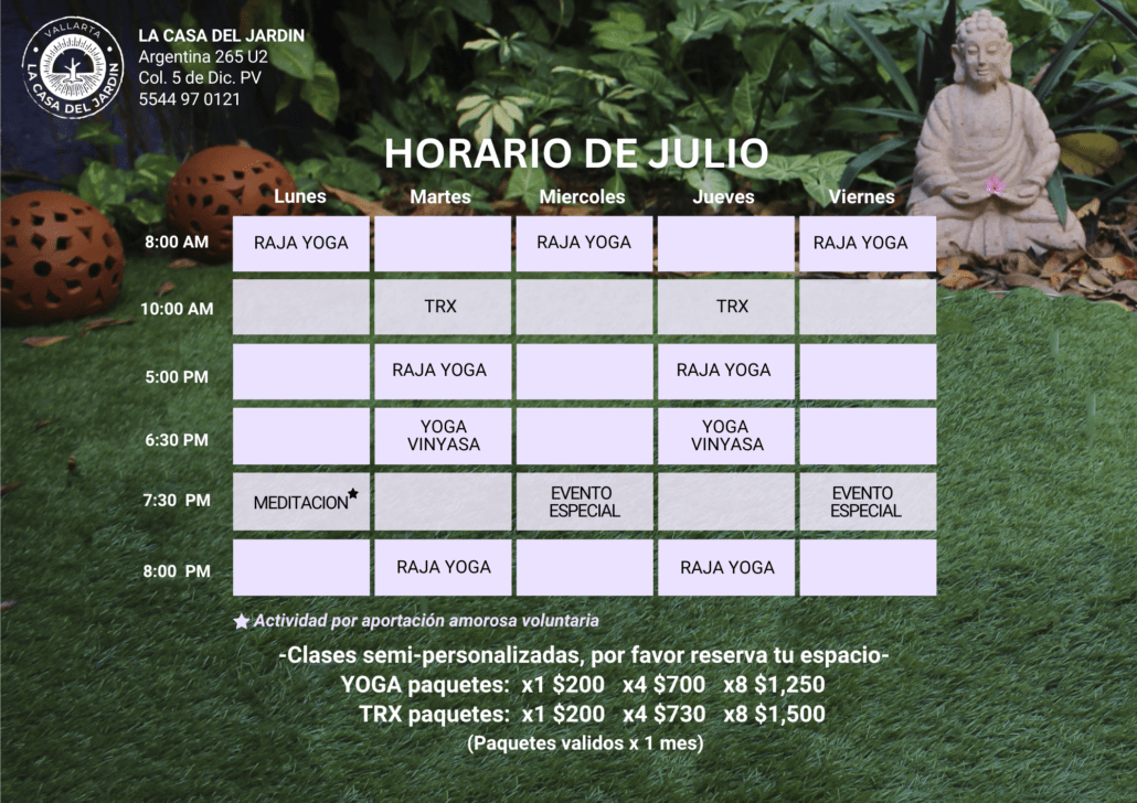 horario julio